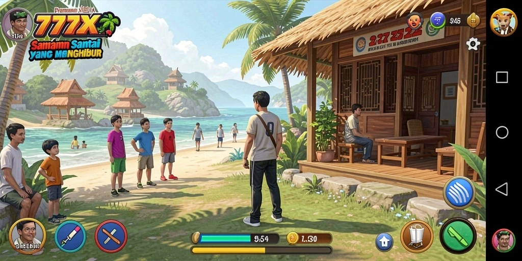 Screenshot gameplay 777ZX yang menggambarkan keseruan permainan santai.