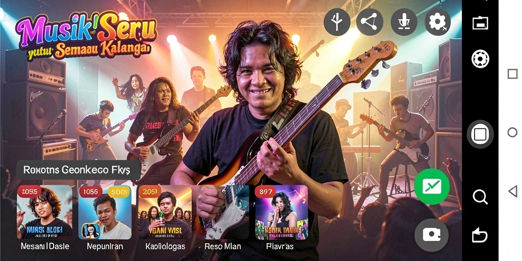 Tampilan gameplay menarik dari 8055 yang memikat penggemar musik.