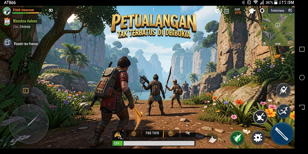 Screenshot gameplay AT866 menampilkan dunia terbuka yang mendebarkan.