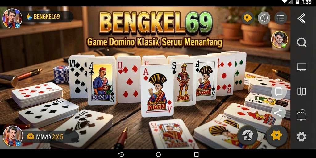 Tampilan gameplay seru di BENGKEL69 dengan pemain berinteraksi.