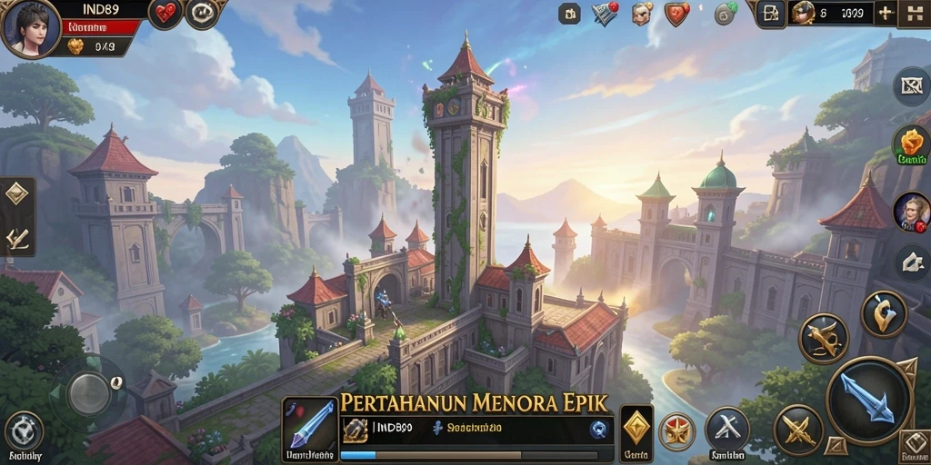 Tampilan gameplay IND89 yang seru dan mendebarkan dalam Tower Defense.