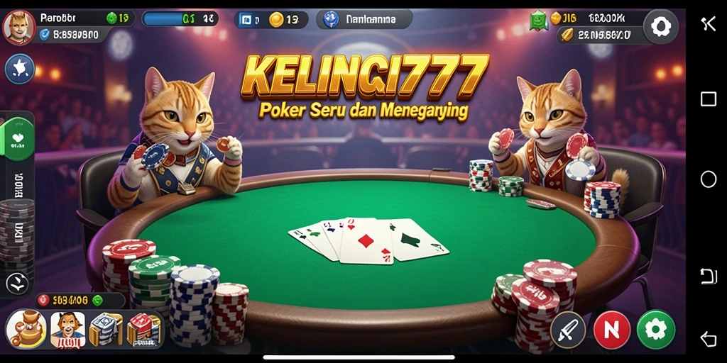 Tampilan gameplay KELINCI777 dengan pengalaman poker yang mendebarkan.