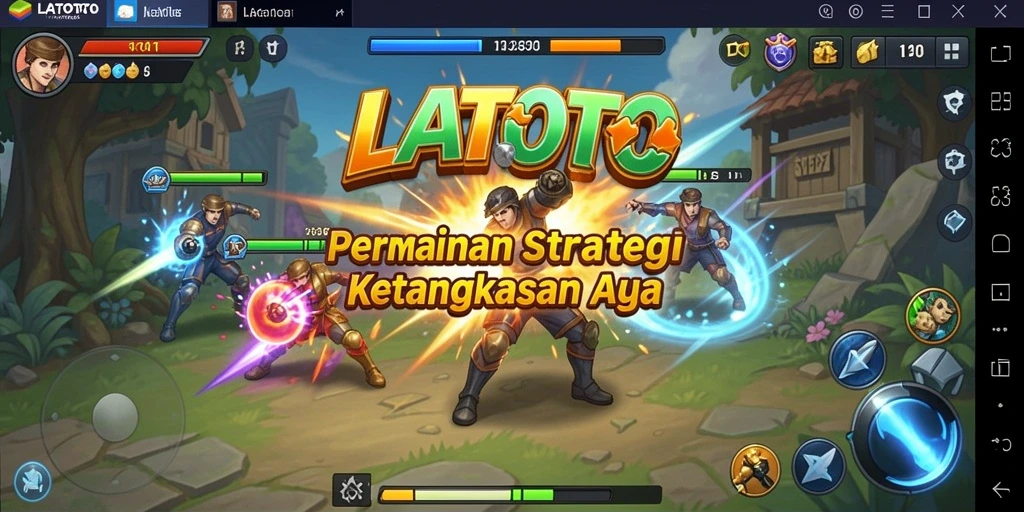 Tampilan gameplay LATOTO dengan dinamika strategi yang menantang.