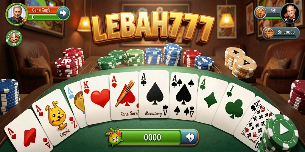 Tampilan seru gameplay Gaple di LEBAH777.