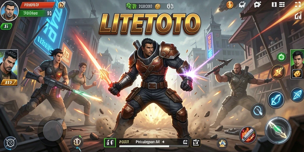 Tampilan gameplay LITETOTO yang penuh aksi.
