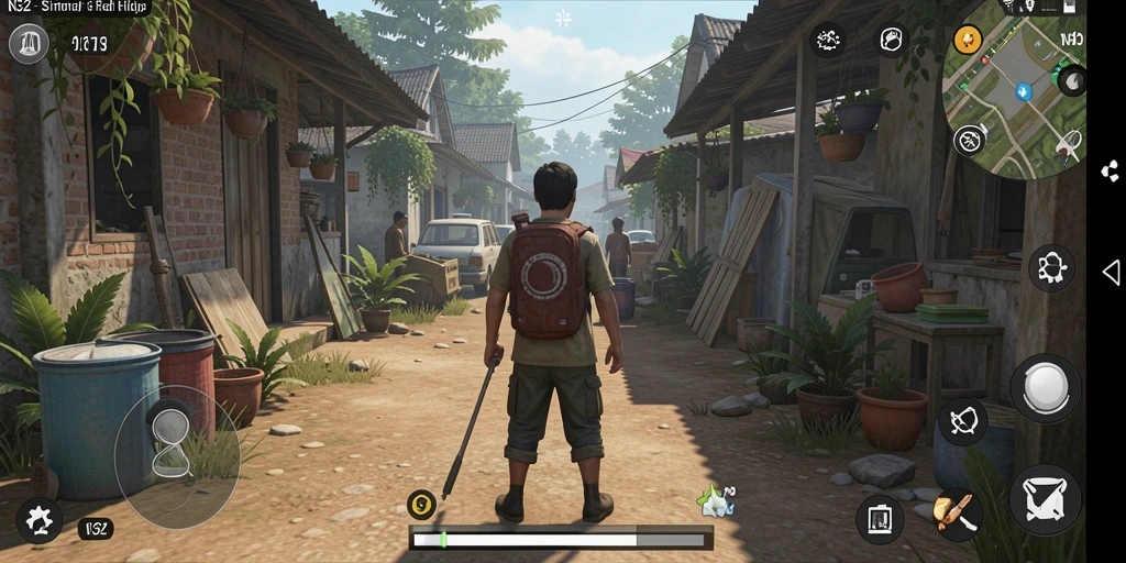 Tampilan gameplay N32 yang menarik dan realistis dalam simulasi kehidupan sehari-hari.