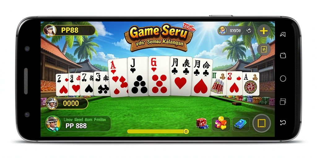 Tampilan gameplay Domino yang mendebarkan dalam PP88.