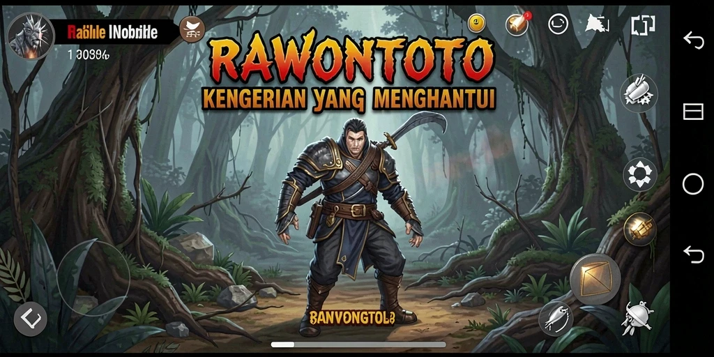 Screenshot gameplay RAWONTOTO yang mencekam dan menyeramkan.
