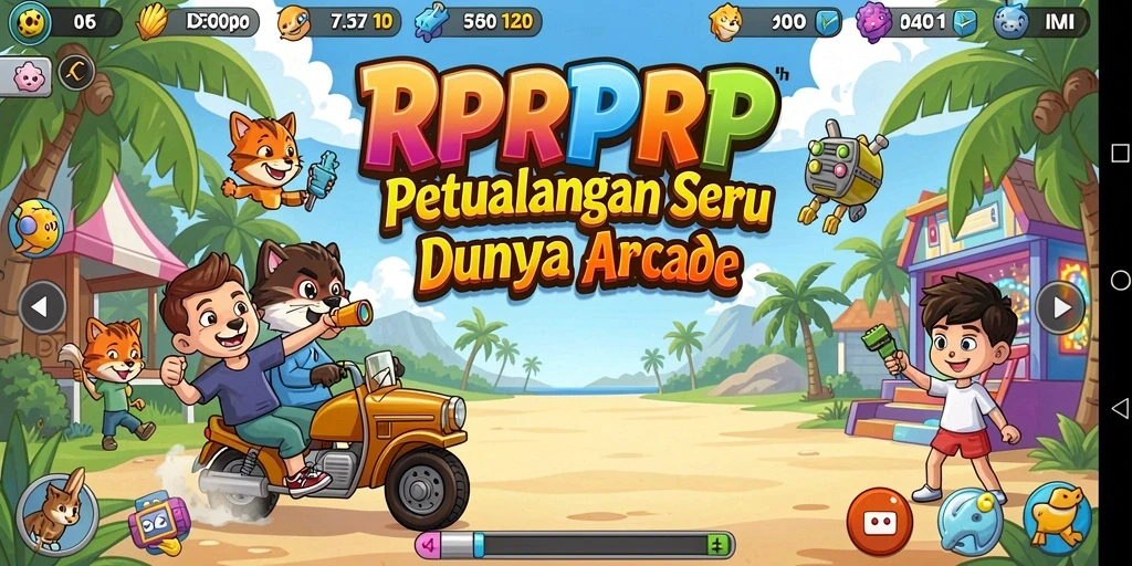 Tampilan gameplay RPRPRP yang seru dan menantang.