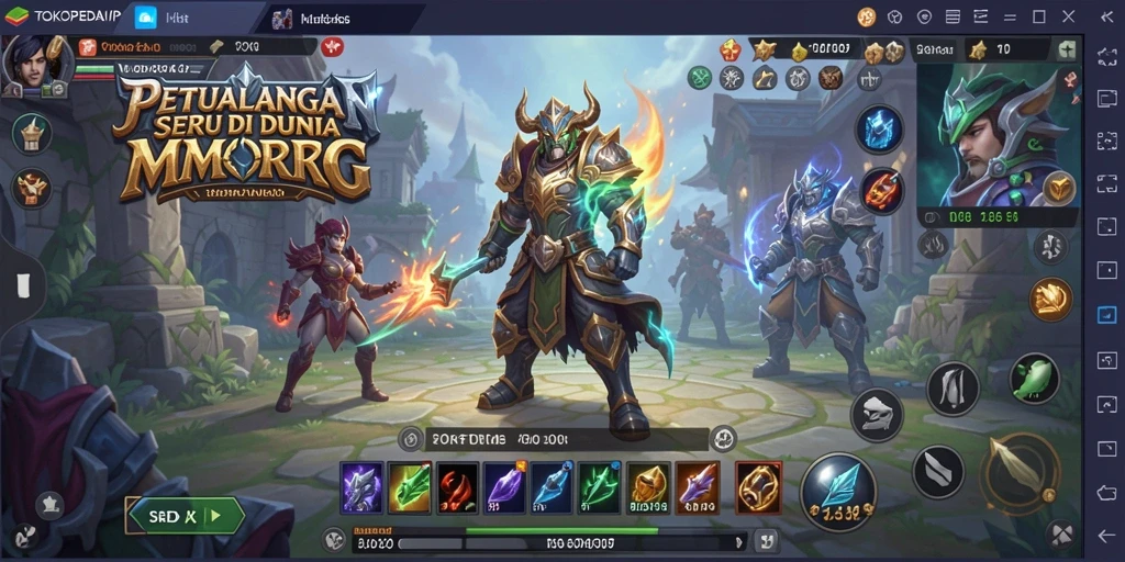 Tangkapan layar gameplay MMORPG TOKOPEDIAVIP yang menampilkan petualangan seru.